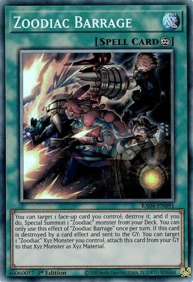 Zoodiac Barrage PCR Quarter Century Stampede Yu-Gi-Oh! card