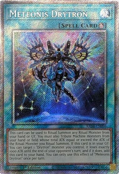 Meteonis Drytron Platinum Secret Rare Quarter Century Stampede Yu-Gi-Oh! card