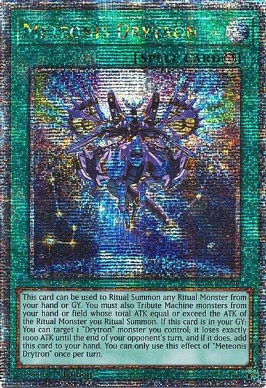 Meteonis Drytron Quarter Century Secret Rare Quarter Century Stampede Yu-Gi-Oh! card