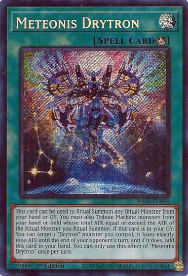 Meteonis Drytron Secret Rare Quarter Century Stampede Yu-Gi-Oh! card
