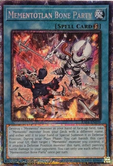 Mementotlan Bone Party PCR Quarter Century Stampede Yu-Gi-Oh! card