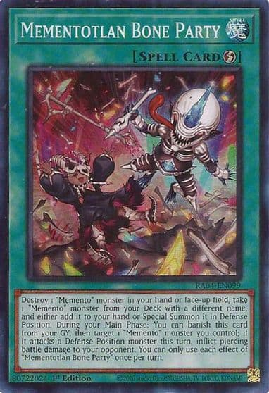 Mementotlan Bone Party Quarter Century Stampede Yu-Gi-Oh! card