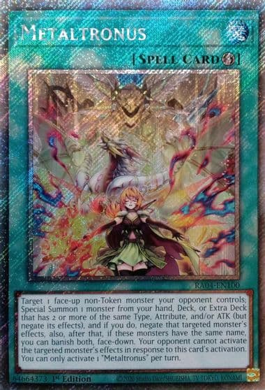 Metaltronus Platinum Secret Rare Quarter Century Stampede Yu-Gi-Oh! card