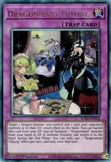 Dragonmaid Tidying PUR Quarter Century Stampede Yu-Gi-Oh! card