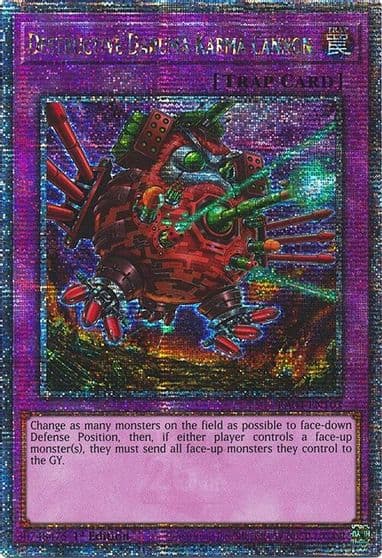 Destructive Daruma Karma Cannon Quarter Century Secret Rare Quarter Century Stampede Yu-Gi-Oh! card
