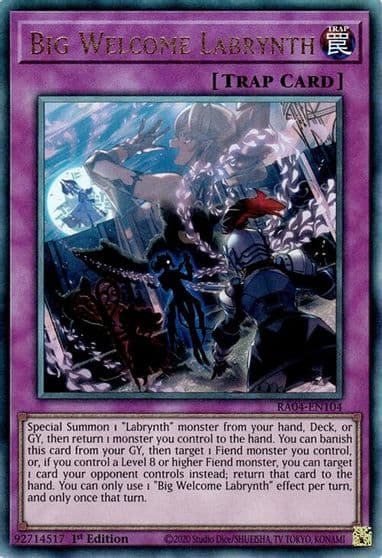 Big Welcome Labrynth PUR Quarter Century Stampede Yu-Gi-Oh! card