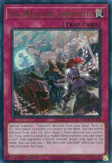 Big Welcome Labrynth UR Quarter Century Stampede Yu-Gi-Oh! card