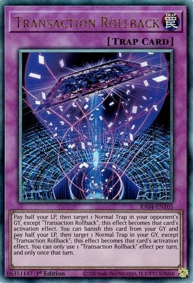 Transaction Rollback PUR Quarter Century Stampede Yu-Gi-Oh! card