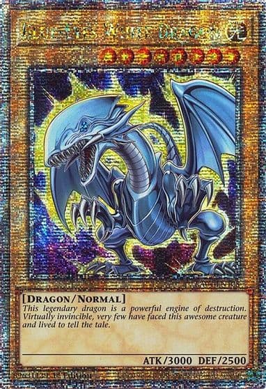 Blue Eyes White Dragon 7th Art Quarter Century Secret Rare Quarter Century Stampede Yu-Gi-Oh! card