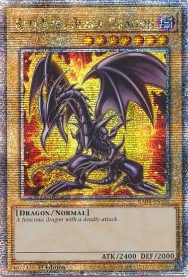 Red Eyes Black Dragon 7th Art Quarter Century Secret Rare Quarter Century Stampede Yu-Gi-Oh! card