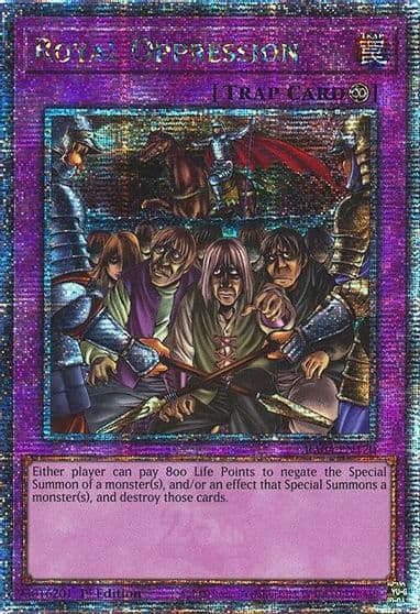 Royal Oppression Quarter Century Secret Rare Quarter Century Stampede Yu-Gi-Oh! card