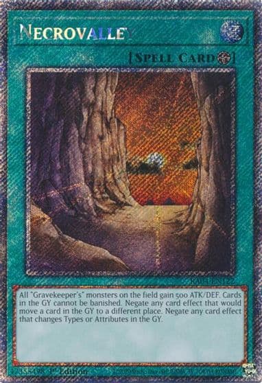 Necrovalley Platinum Secret Rare Quarter Century Stampede Yu-Gi-Oh! card