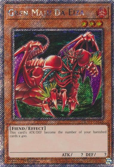 Gren Maju Da Eiza Platinum Secret Rare Quarter Century Stampede Yu-Gi-Oh! card