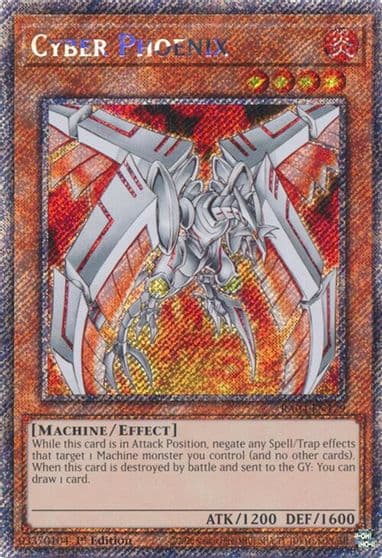 Cyber Phoenix Platinum Secret Rare Quarter Century Stampede Yu-Gi-Oh! card