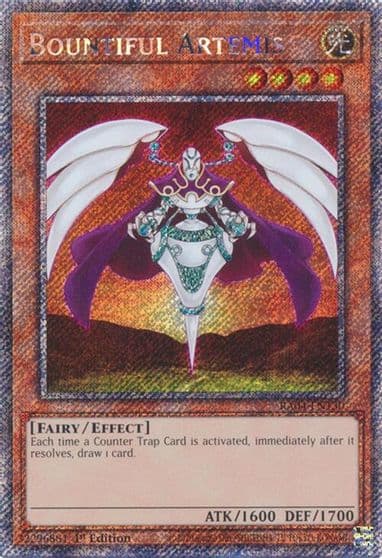 Bountiful Artemis Platinum Secret Rare Quarter Century Stampede Yu-Gi-Oh! card