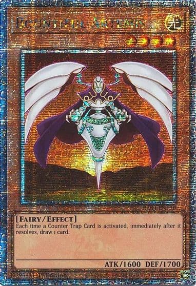 Bountiful Artemis Quarter Century Secret Rare Quarter Century Stampede Yu-Gi-Oh! card