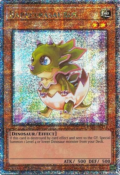 Babycerasaurus Quarter Century Secret Rare Quarter Century Stampede Yu-Gi-Oh! card