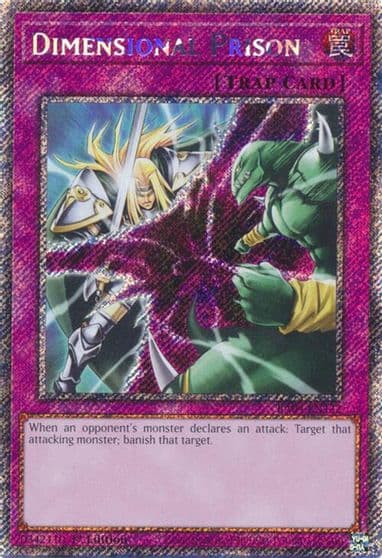 Dimensional Prison Platinum Secret Rare Quarter Century Stampede Yu-Gi-Oh! card