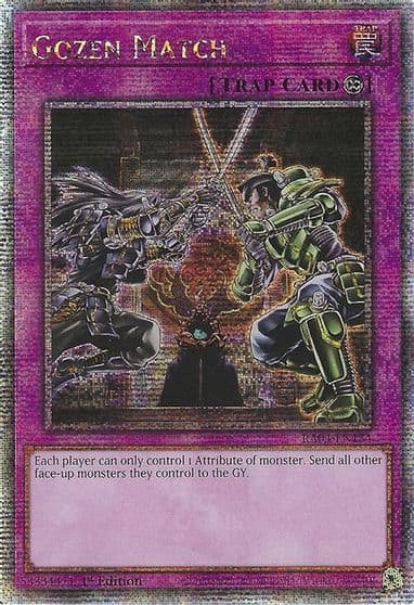 Gozen Match Quarter Century Secret Rare Quarter Century Stampede Yu-Gi-Oh! card