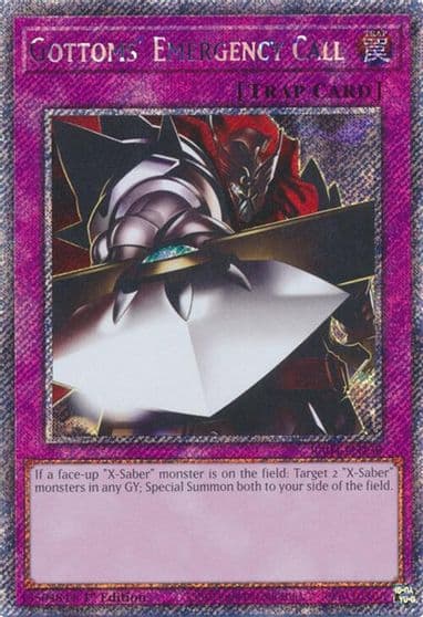 Gottoms Emergency Call Platinum Secret Rare Quarter Century Stampede Yu-Gi-Oh! card