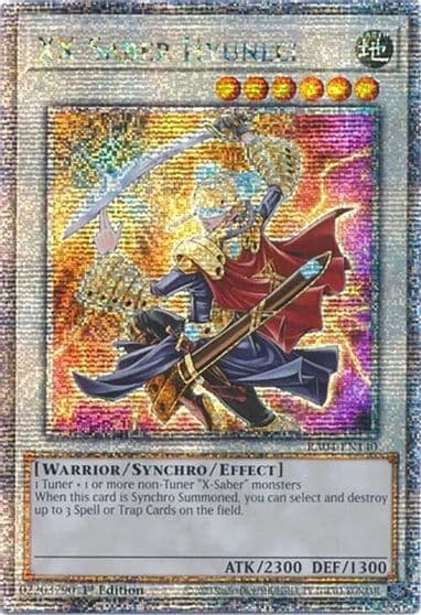 XX Saber Hyunlei Quarter Century Secret Rare Quarter Century Stampede Yu-Gi-Oh! card