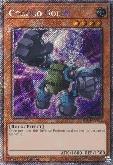 Gogogo Golem Platinum Secret Rare Quarter Century Stampede Yu-Gi-Oh! card