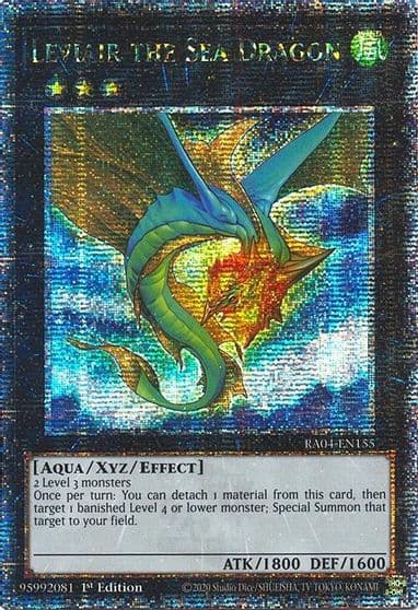 Leviair the Sea Dragon Quarter Century Secret Rare Quarter Century Stampede Yu-Gi-Oh! card