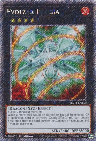 Evolzar Laggia Platinum Secret Rare Quarter Century Stampede Yu-Gi-Oh! card