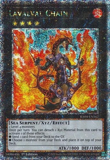 Lavalval Chain Quarter Century Secret Rare Quarter Century Stampede Yu-Gi-Oh! card
