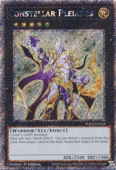 Constellar Pleiades Platinum Secret Rare Quarter Century Stampede Yu-Gi-Oh! card