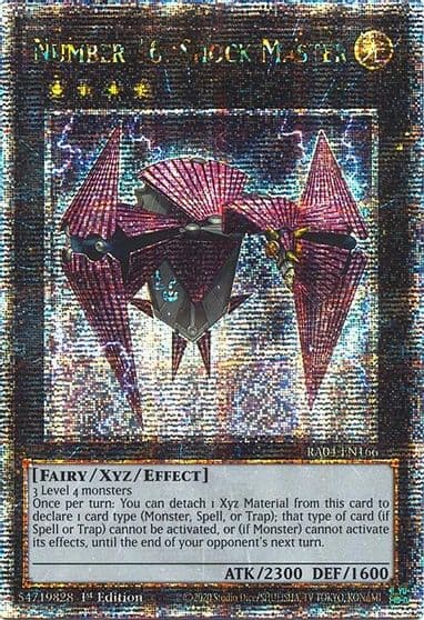 Number 16 Shock Master Quarter Century Secret Rare Quarter Century Stampede Yu-Gi-Oh! card