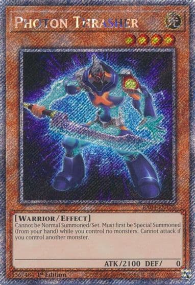 Photon Thrasher Platinum Secret Rare Quarter Century Stampede Yu-Gi-Oh! card