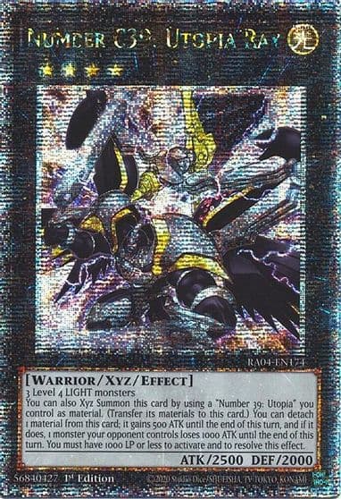 Number C39 Utopia Ray Quarter Century Secret Rare Quarter Century Stampede Yu-Gi-Oh! card