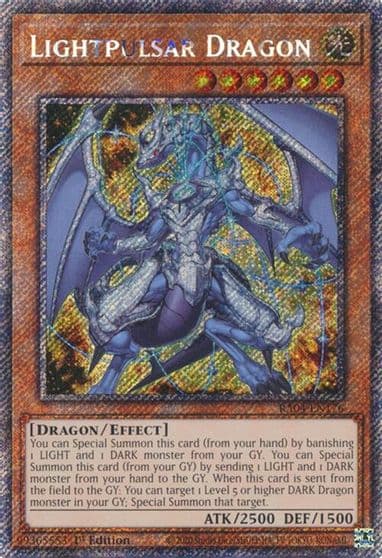 Lightpulsar Dragon Platinum Secret Rare Quarter Century Stampede Yu-Gi-Oh! card