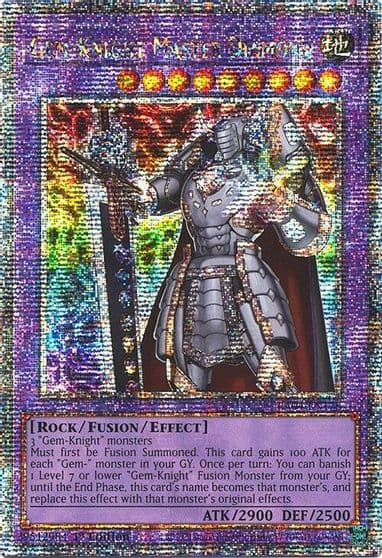 Gem Knight Master Diamond Quarter Century Secret Rare Quarter Century Stampede Yu-Gi-Oh! card