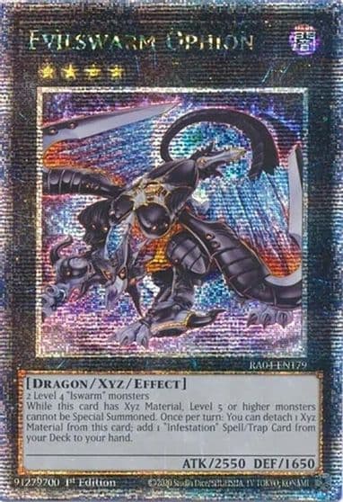 Evilswarm Ophion Quarter Century Secret Rare Quarter Century Stampede Yu-Gi-Oh! card
