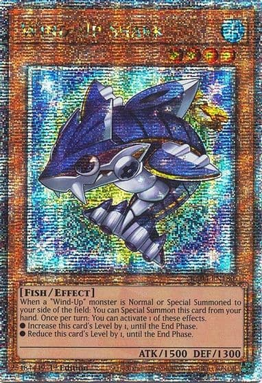 Wind Up Shark Quarter Century Secret Rare Quarter Century Stampede Yu-Gi-Oh! card