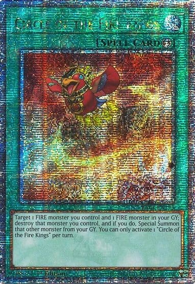 Circle of the Fire Kings Quarter Century Secret Rare Quarter Century Stampede Yu-Gi-Oh! card
