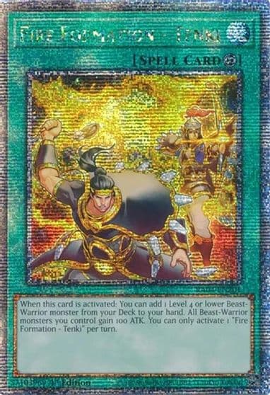 Fire Formation Tenki Quarter Century Secret Rare Quarter Century Stampede Yu-Gi-Oh! card