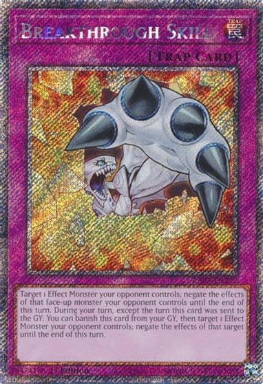 Breakthrough Skill Platinum Secret Rare Quarter Century Stampede Yu-Gi-Oh! card