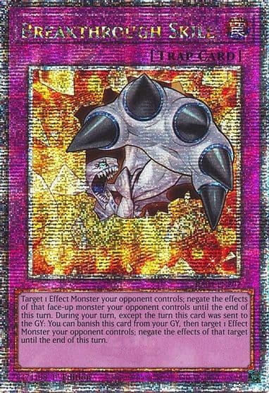 Breakthrough Skill Quarter Century Secret Rare Quarter Century Stampede Yu-Gi-Oh! card