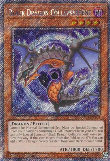 Black Dragon Collapserpent Platinum Secret Rare Quarter Century Stampede Yu-Gi-Oh! card