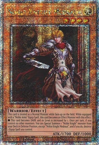 Noble Knight Medraut Quarter Century Secret Rare Quarter Century Stampede Yu-Gi-Oh! card