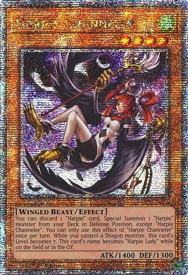 Harpie Channeler Quarter Century Secret Rare Quarter Century Stampede Yu-Gi-Oh! card