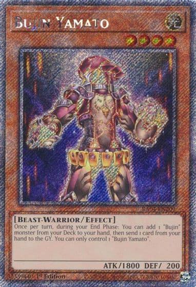 Bujin Yamato Platinum Secret Rare Quarter Century Stampede Yu-Gi-Oh! card
