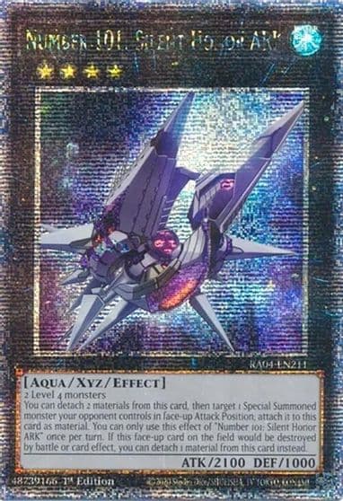 Number 101 Silent Honor ARK Quarter Century Secret Rare Quarter Century Stampede Yu-Gi-Oh! card