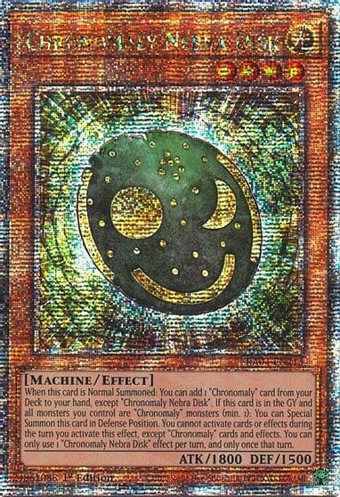 Chronomaly Nebra Disk Quarter Century Secret Rare Quarter Century Stampede Yu-Gi-Oh! card
