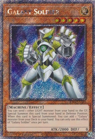 Galaxy Soldier Platinum Secret Rare Quarter Century Stampede Yu-Gi-Oh! card