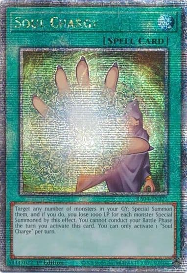 Soul Charge Quarter Century Secret Rare Quarter Century Stampede Yu-Gi-Oh! card