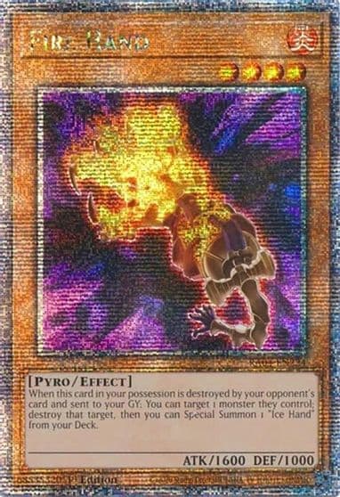 Fire Hand Quarter Century Secret Rare Quarter Century Stampede Yu-Gi-Oh! card
